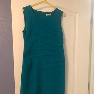 Calvin Kline Size 8 Teal Dress